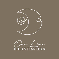 One Line Icon. Hand drawn minimalism style vector illustration.