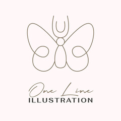 One Line Icon. Hand drawn minimalism style vector illustration.