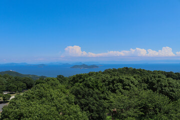 広島県福山市　後山公園展望台の風景