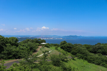 Fototapeta na wymiar 広島県福山市　後山公園展望台の風景
