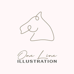 One Line Icon. Hand drawn minimalism style vector illustration.