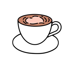 Cup of cappuccino. Coffee cup