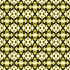 Yellow seamless portuguese tiles Ikat spanish tile pattern Italian majolica Mexican puebla talavera Moroccan, Turkish, Lisbon floor tiles. Ethnic tile design Tiled texture for flooring ceramic.