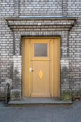 Wooden door in the building