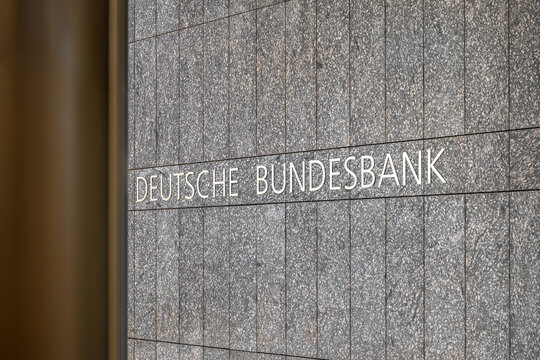 Hamburg, Germany - March 31, 2021: Entrance of the Hamburg branch of the Deutsche Bundesbank (Central Bank of the Federal Republic of Germany).