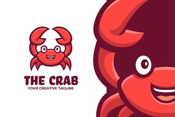 Crab Seafood Mascot Character Logo