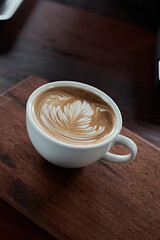 hot latte art coffee