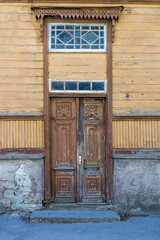 Wooden door in the building