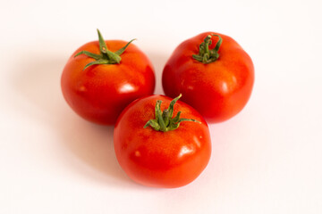 Tomato on white background. Tomatoes top view, side view.  tomatoes isolated on white background