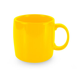 empty mug isolated on white background.