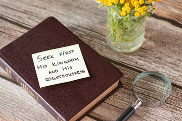 Seek first the Kingdom of God and His righteousness. Believe, trust, hope in Jesus Christ. Pray,...