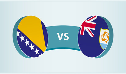 Bosnia and Herzegovina versus Anguilla, team sports competition concept.