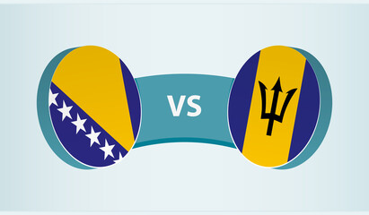 Bosnia and Herzegovina versus Barbados, team sports competition concept.