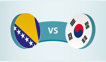 Bosnia and Herzegovina versus South Korea, team sports competition concept.