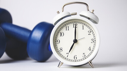 alarm clock on a table