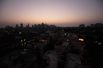 Mumbai Skyline at Sunset in India