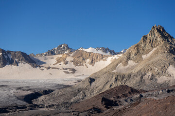 mountain, landscape, nature, mountains, sky, clouds, volcano, peak, summer, green, snow, travel,...