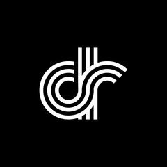 Letter DR logo creative modern monogram, many lines smooth geometric logo initials © Eno Design