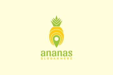 Pineapple Point Logo. Vector Design.
