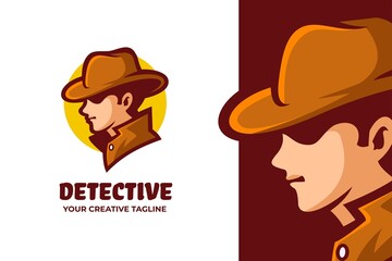 Mysterious Man Detective Mascot Logo