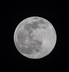 full moon over black