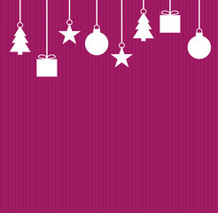 Weihnachtskarte lila weiß als Hintergrund Vorlage