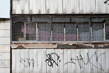 soviet window old building