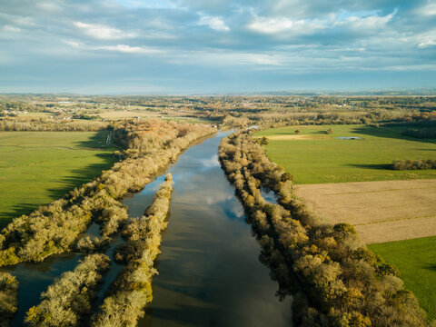 Adour River, Les Landes, Nouvelle-Aquitaine, France