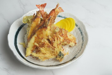 Tempura with rice