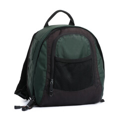 Naklejka premium Backpack for camera isolated on white. Professional accessory