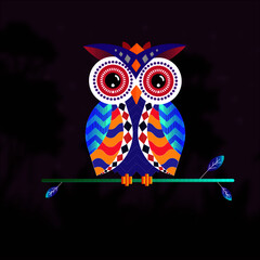 Colorful owl