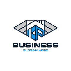 Letter RP Home Wing Shield Logo Design