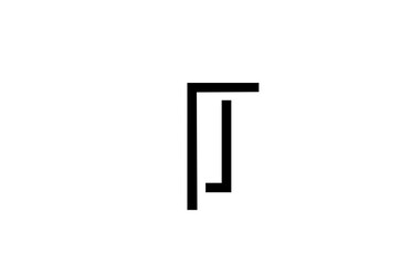 I black and white line alphabet letter logo for business icon. Simple creative template design for lettering and identity