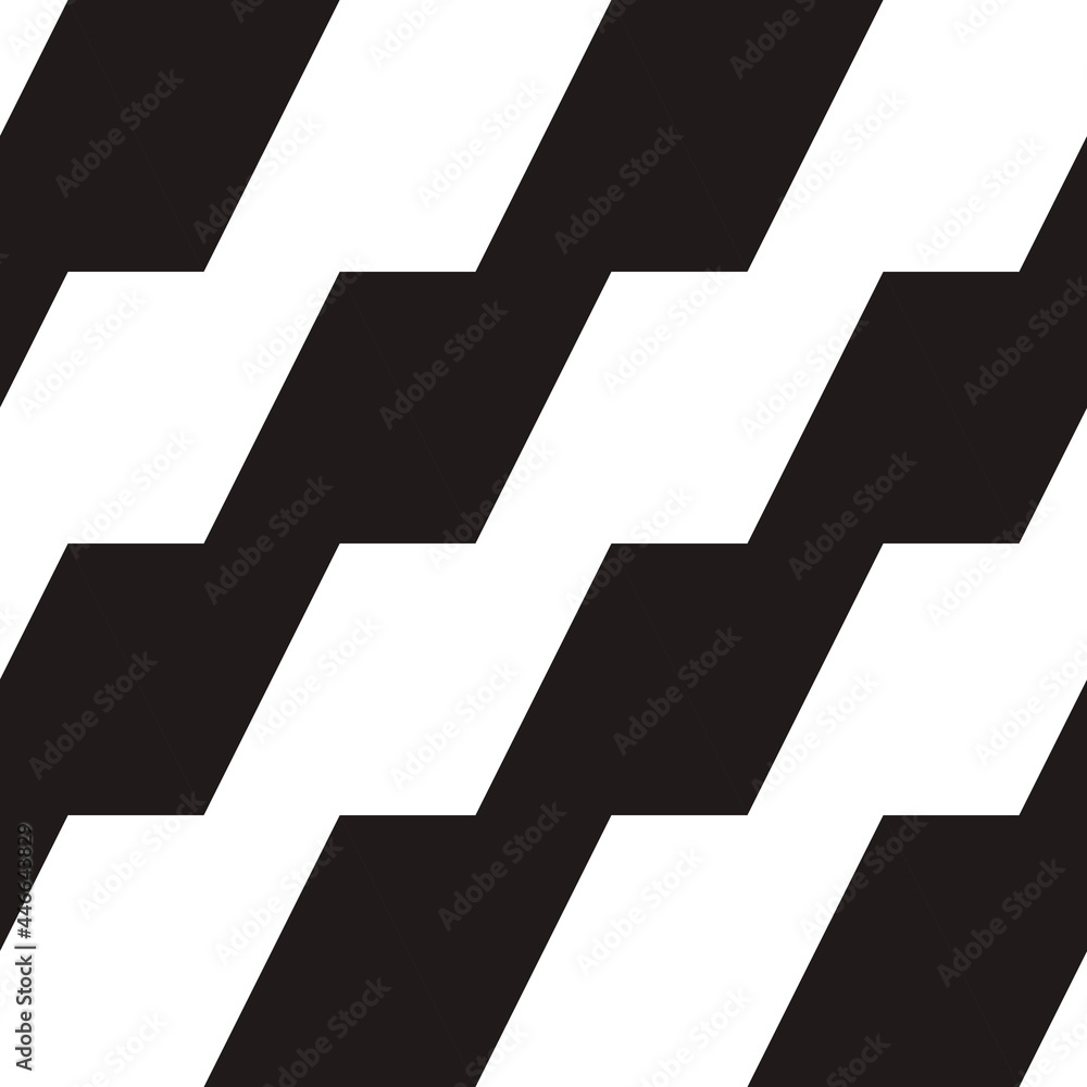 Poster diagonal checker squares. vector seamless decor black and white shapes.