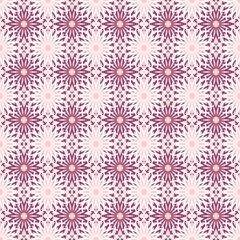 Seamless pattern with abstract flowers - rosettes. Beautiful print for fabric, textile, wrapping paper.