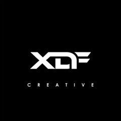 XDF Letter Initial Logo Design Template Vector Illustration