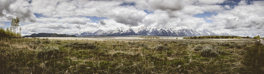 Grand Teton Mountains Panoramic