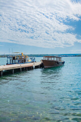 Fototapeta premium boat on the sea