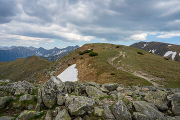 Fototapeta premium Slovak Western Tatras. View of the peak Brestova.