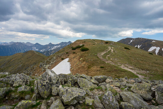 Slovak Western Tatras. View of the peak Brestova.