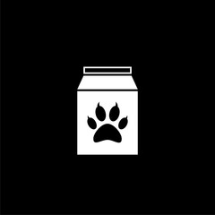 Animal Food Pack icon isolated on dark background