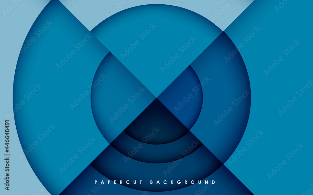 Poster abstract dimension background blue circle shape layers