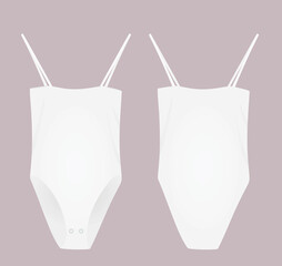 White bodysuit underwear. vector illustration