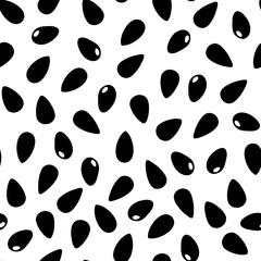 pattern of watermelon seeds vector seamless background for textiles.