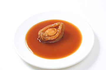 abalone in oyster sauce, abalone in soy sauce, abalone dish, abalone in abalone sauce
