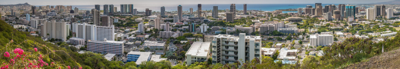 Fototapeta na wymiar Honolulu panorama
