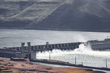 Columbia River Hydro Power Dam Oregon USA