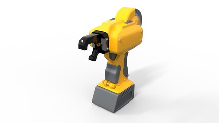 electric reinforcing bar wire tier tool. isolated creative industrial 3D rendering