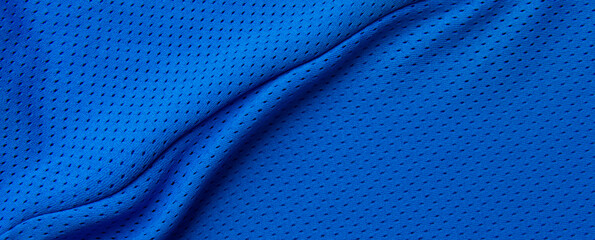 Blue football, basketball, volleyball, hockey, rugby, lacrosse and handball jersey clothing fabric...