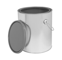 Empty Paint Can with Lid No Branding